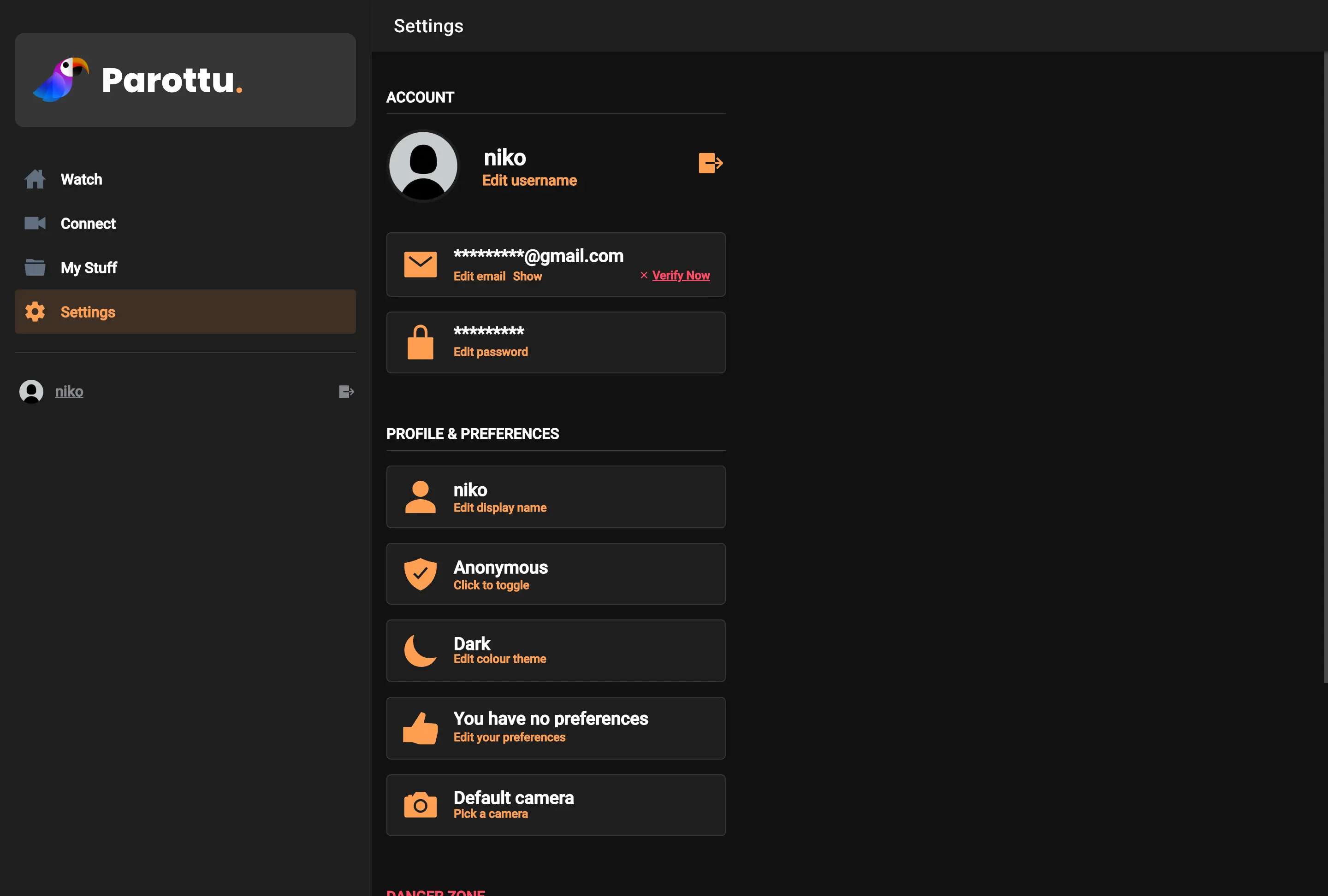 Old Parottu app
